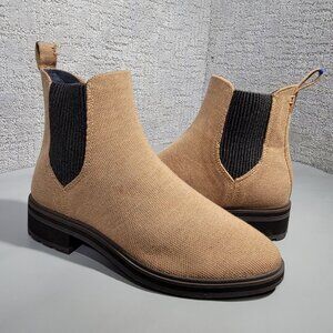 Rothy’s The Lug Women’s Size 8 US Tobacco Brown Merino Wool Ankle Chelsea Boots